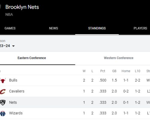 Breaking Down the Brooklyn Nets Standing